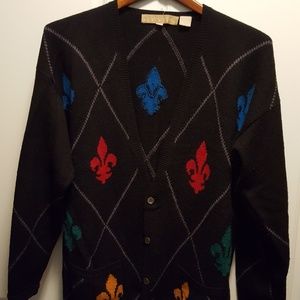 Perry Ellis Men's Cardigan Sweater Sz Medium